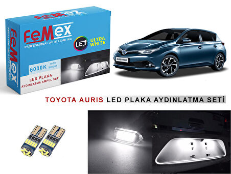Toyota Auris LED Plaka Aydınlatma Ampul Seti FEMEX Parlak Beyaz