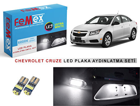 Chevrolet Cruze LED Plaka Aydınlatma Ampul Seti FEMEX Parlak Beyaz