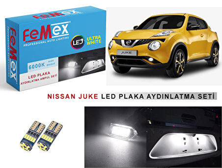Nissan Juke LED Plaka Aydınlatma Ampul Seti FEMEX Parlak Beyaz