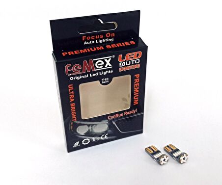 FEMEX Premium 15smd Mini T10 Led Ampul Parlak Mavi