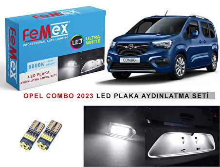 Opel Combo 2023 Sonrası LED Plaka Aydınlatma Ampul Seti FEMEX Parlak Beyaz