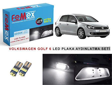 Vw Golf6 LED Plaka Aydınlatma Ampul Seti FEMEX Parlak Beyaz