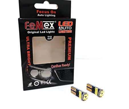 Fiat Linea LED Plaka Aydınlatma Ampul Seti FEMEX Parlak Beyaz