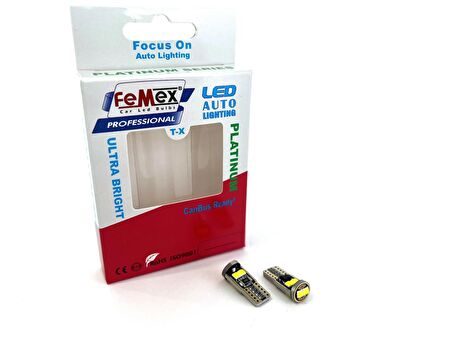 FEMEX Platinum Beyaz T10 6smd 3030Chipset Led Ampul Aktif Canbus