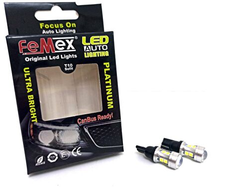 Fiat Egea Led Plaka Aydınlatma Ampulu UYUMLU Femex Platinum Beyaz Led