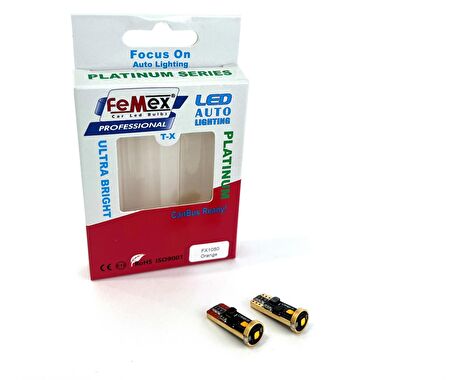 FEMEX Platinum Turuncu T10 3smd OSRAM Chipset Led Ampul Aktif Canbus