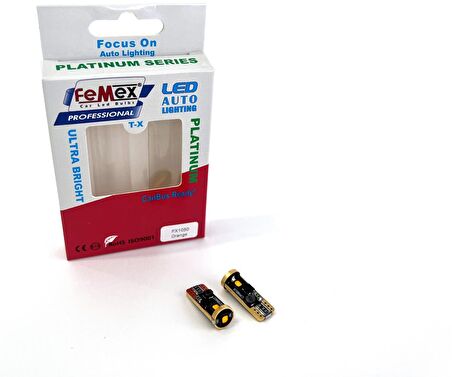 FEMEX Platinum Turuncu T10 3smd OSRAM Chipset Led Ampul Aktif Canbus