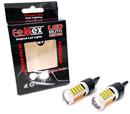Citröen Berlingo Turuncu Led Gündüz Farı Aydınlatma Ampulu FEMEX W21W