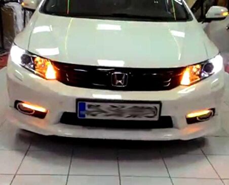 Honda Civic FB7 Beyaz Gündüz Ledi DRL Led FEMEX Premium