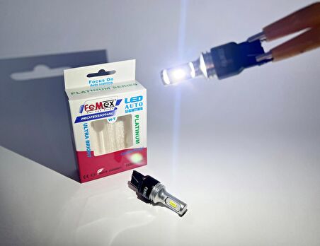 FEMEX Platinum W21W T20 15W Tek Duy CSP Led Ampul Beyaz Ultra Parlak