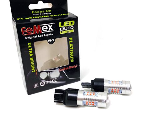 FEMEX Platinum T20 7440/7443 Tek/Çift Duy Uyumlu Kırmızı Led Ampul