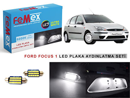 Ford Focus 1 LED Plaka Aydınlatma Ampul Seti FEMEX Parlak Beyaz