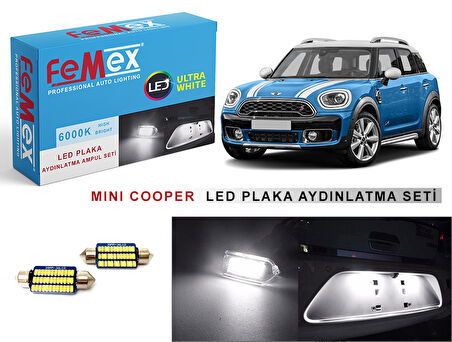 Mini Cooper LED Plaka Aydınlatma Ampul Seti FEMEX Parlak Beyaz