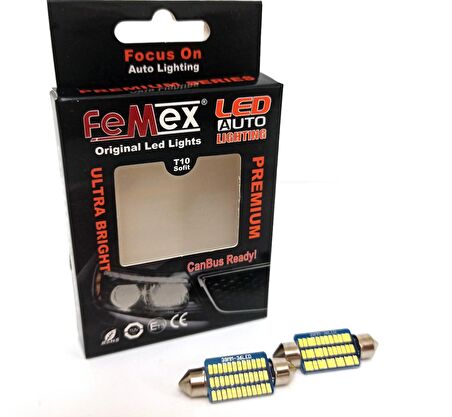 Fiat Linea Makyajlı LED Plaka Aydınlatma Ampul Seti FEMEX Parlak Beyaz