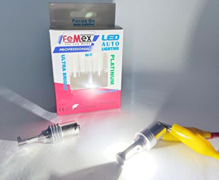 FEMEX Platinum P21W 1156 15W Tek Duy CSP Led Ampul Beyaz Ultra Parlak