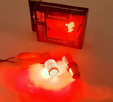 FEMEX Platinum P21W 1157 9w Led Aydınlatma Ampul 1016 Duy Çift Duy Parlak Kırmızı