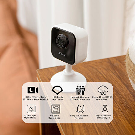 H1C 1080P Akıllı Wi-Fi Güvenlik Kamerası – Hareket Algılama, Gece Görüş – Fynix Teknoloji