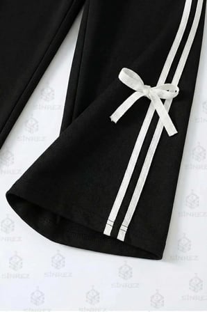 SIFIR YAKA KIZ COCUK KURDELE DETAYLI FIYONKLU ESORFMAN TAKIMI