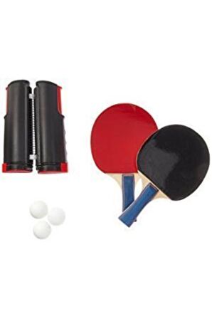 Masa Tenisi Seti Açılır Tenis Filesi Masa Tenisi Raketi Top Seti