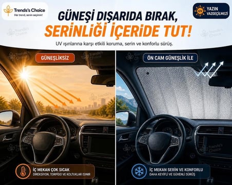 Araba Ön Cam Güneşlik Araba Cam Güneşliği Otomobil Güneşlikleri Araç Gölgelik Oto İçi