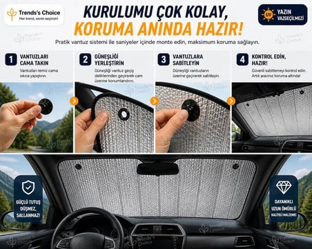 Araba Ön Cam Güneşlik Araba Cam Güneşliği Otomobil Güneşlikleri Araç Gölgelik Oto İçi