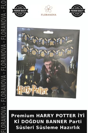 Premium HARRY POTTER İYİ Kİ DOĞDUN BANNER Parti Süsleri Süsleme Hazırlık