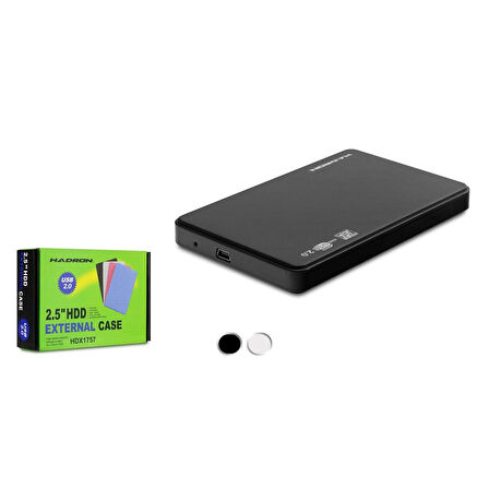 Hadron HDX1757 SATA3 2.5" USB 2.0 Kablolu Plastik Kasa HDD/SSD Kutusu - Siyah