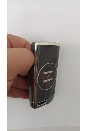 Lüx Chery Tiggo 7 Pro 3 Buton Smart Nano Anahtar Kılıfı Nardo Gri Gümüş Renk 1.ci Kalite