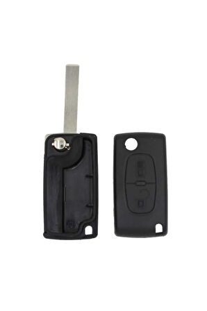 Peugeot 207 307 308 Partner Citroen C3 C4 C5 Anahtar Kabı Kumanda Kabı 2 Buton (pil Yuvasız)