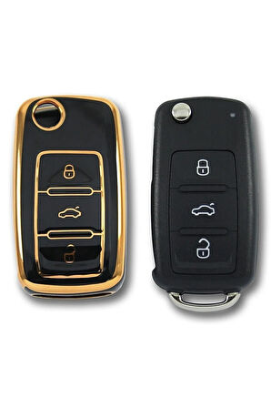 Lüx Vw Tiguan Jetta Golf 5 Golf 6 Scirocco Polo Caddy Transporter Lüks Nano Anahtar Koruma Kılıfı