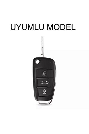 Lüx Audi A1 A3 A4 A5a 6a A7 Q3 Q5 Q7 Silikon Anahtar Koruma Kılıfı Petek Desenli Gri Renk