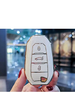 Lüx Ds 7 Crossback Nano Anahtar Koruma Kılıfı Sustasız Beyaz Gold Altın Renk 1.Ci Kalite