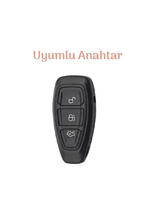 Lüx Ford Focus Fiesta Kuga Mondeo Smax Cmax Ecosport Nano Anahtar Kılıfı Siyah Gold Altın Renk