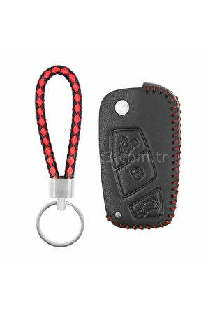 Lüx Fiat Linea Fiorino Ducato Boxer Jumper Sustalı Deri Anahtar Kılıfı 1 . Kalite