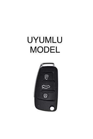 Audi A1 A3 8p 81 A4 A5 B6 B7 B8 A6 A7 C5 C6 4f Q3 Q5 Q7 Nano Anahtar Koruma Kılıfı Siyah Gold Renk