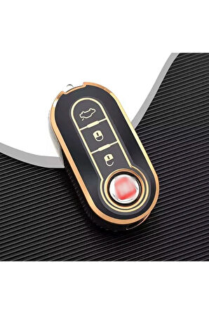 Fiat Doblo Ducato Anahtar Kılıfı Nano Siyah Gold Altın Renk 1.ci Kalite