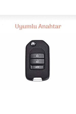 Honda Fc5 Civic H-rv C-rv Sustalı Nano Anahtar Koruma Kılıfı Siyah Gold Altın Renk