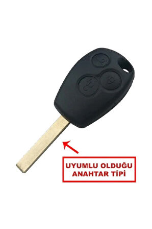 Renault Clio Kangoo Master Trafic 3 Butonlu Anahtar Kumanda Kabı