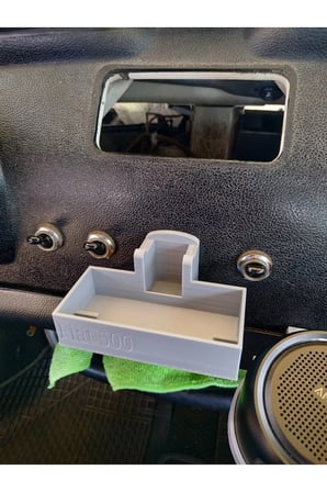 Fiat 500 saklama kutusu telefon tutacağı SİYAH