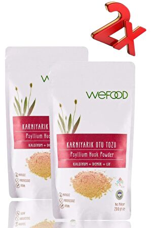 Karnıyarık Otu (Psyllium) Tozu 200 gr. 2'li 