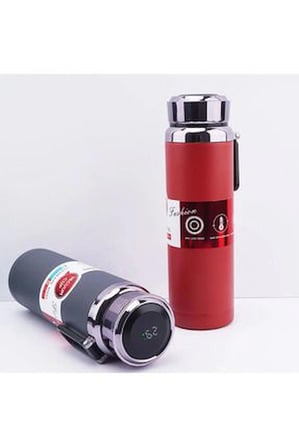 800 ml Paslanmaz Çelik Ledli Dijital Göstergeli Dereceli Isı Sıcaklık Göstergeli Termos