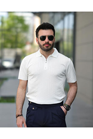 Fermuarlı Triko Tshirt