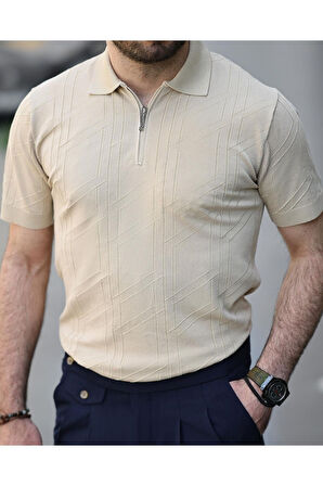 Fermuarlı Triko Tshirt