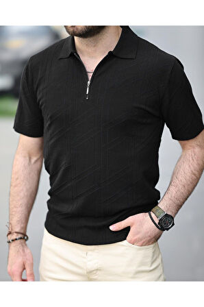 Fermuarlı Triko Tshirt