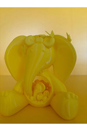 Cinsiyet Partisi, Baby Shower için uygun Anne ve Bebek Fil Biblo