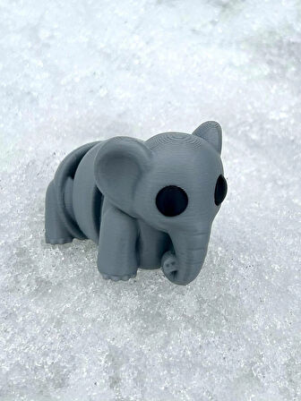 Fil Oyuncak - Ormanların Dev ve Bilge Koruyucusu! 🐘🌿✨3D Hareketli Organik Model- Orta Boy