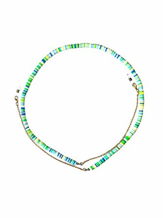 Fimo Renkli Gold Gözlük Zinciri - Kolye - Bileklik