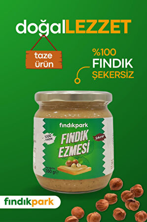 Şekersiz Fındık Ezmesi 350g - %100 Doğal, Katkısız, Günlük Üretim