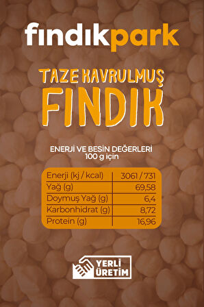 FındıkPark Giresun Taze Kavrulmuş İç Fındık - 500 Gr.