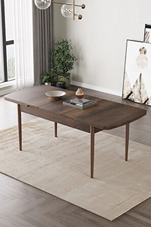  Fiona 80x132 Mdf Masa Metal Ayaklı Açılabilir Üst Kalite Mutfak Masası, Yemek Masası, Salon Masası
